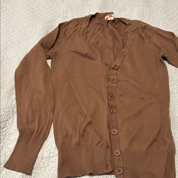 Brown Button-Up Cardigan - Picture 1 of 2